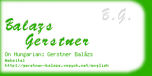 balazs gerstner business card