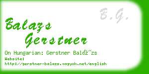balazs gerstner business card
